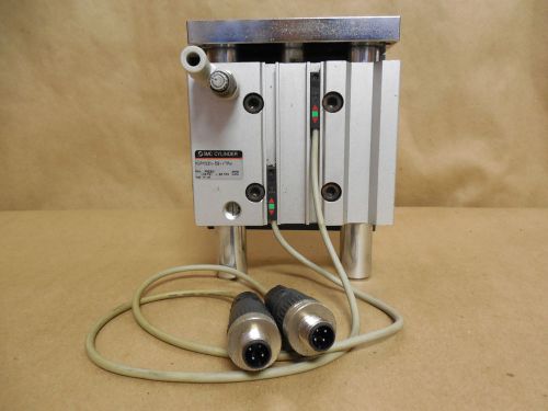 Smc p/n mgpm32n-50-y7pw cylinder compact guide slide brg, wired w/2 connectors for sale
