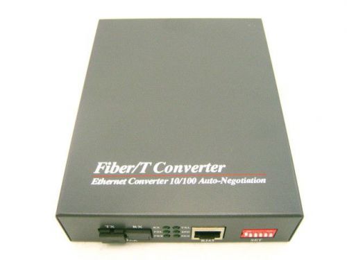 NEW Fiber/T Ethernet Converter 10/100 Auto Negotiation 20km  SC/PC SM1310T/1550R