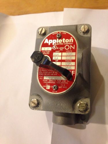 APPLETON ELECTRIC EDSC175-F1 Tumbler Switch,EDSC Series,1 Gang,1-Pole