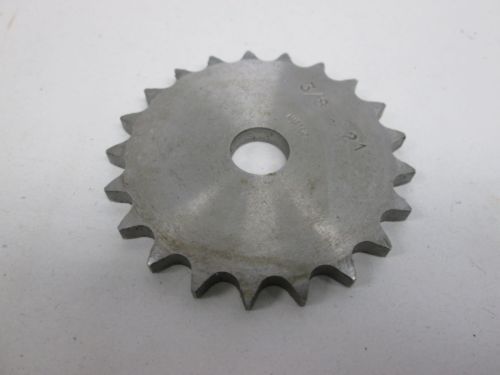 Lot 4 new ametric 3/8-21 tooth steel 1/2in bore single chain sprocket d302706 for sale