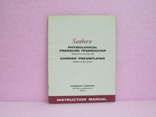 Sanborn/hp manual 156-100bn, 156-100bw, 158-100b recorder instruction manual for sale
