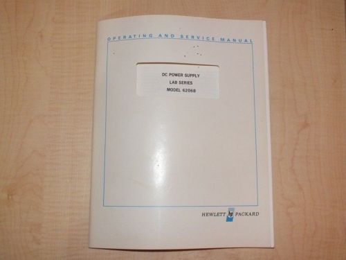 Hewlett Packard 6206B Power Supply Manual