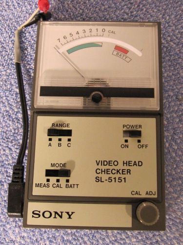 SONY VIDEO HEAD CHECKER SL-5151 ELECTRONIC TEST METER LEADER ELECTRONICS