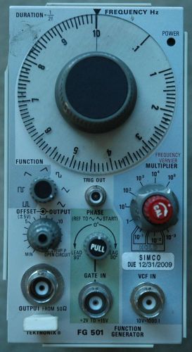 Tektronix fg 501 function generator plug-in, works great. fully functional for sale