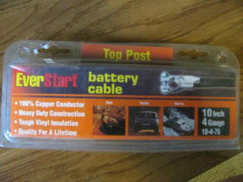 EVER START BATTERY CABLE TOP POST 10&#034; 4 GAUGE