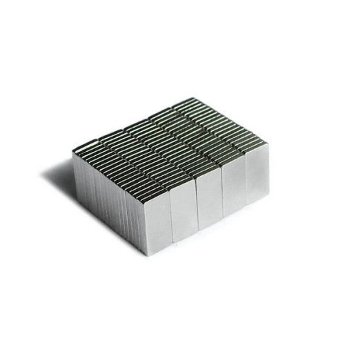 100pcs 3/8&#034; x 3/16&#034; x 1/32&#034; Blocks 10x5x1mm Neodymium Magnets Permanent N35
