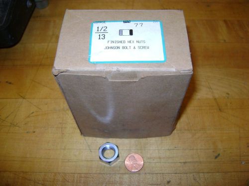 1/2-13 Hex Nuts made by Johnson Bolts  77 pcs