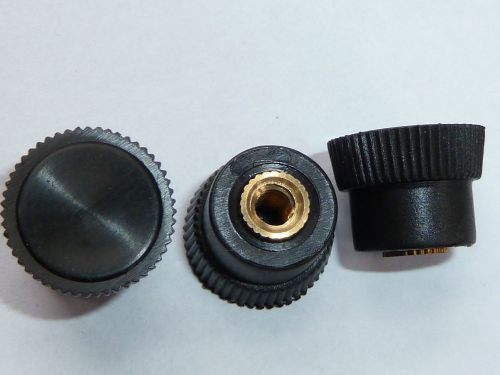 Brass thumb nut w/ knurled plastic knob 8-32 thr 1,000 nuts battery/transfomers