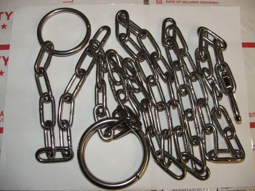 66&#034; chain belt ( all stainless steel ) with ring for use with most handcuffs ~~ for sale