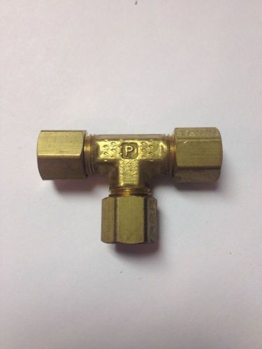 Parker brass union tee 1/4&#034; compression for sale