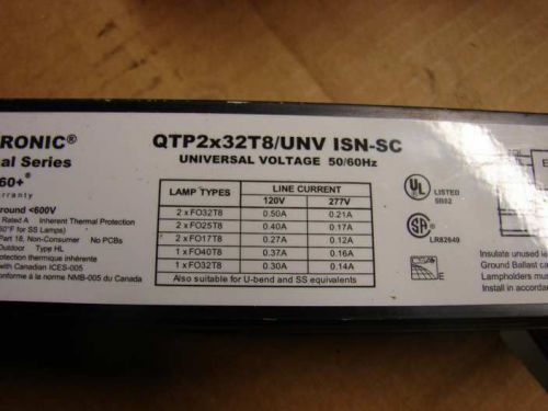 Sylvania qtp2x32t8 electronic ballast with bulb ends 120v-277v for sale