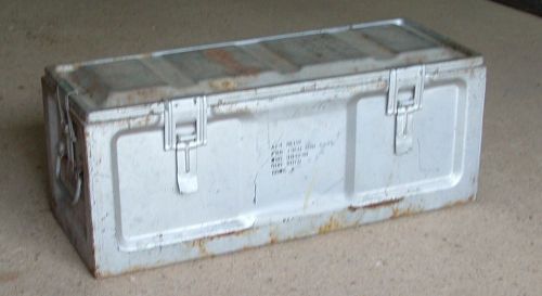 Metal industrial military instrument, equipment shipping storage crate case #2 for sale