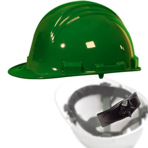 A79R04 - Green Color Construction North Safety Hard Hat with Ratchet Suspension