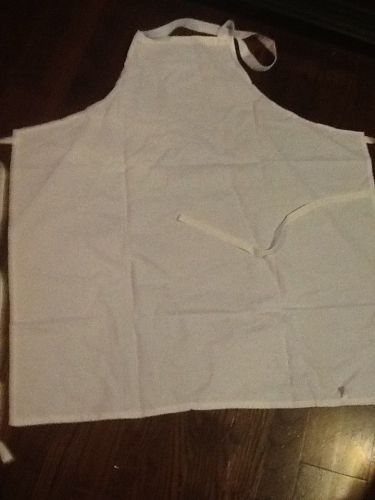6 NEW BLEACHED COTTON APRONS ONE SIZE FITS UP TO XXL