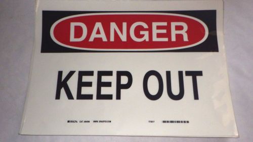 Brady 84096 danger sign, 10&#034; x 14&#034;, red and black/white, english for sale