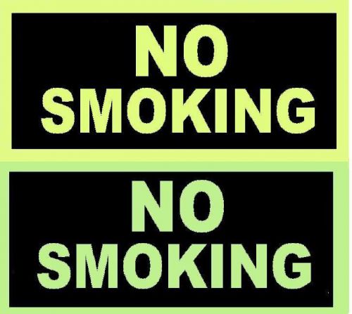Glow in the dark  sign     no smoking for sale