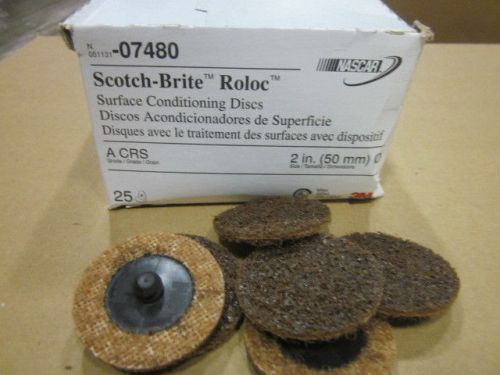 1 box 3m 2&#034; coarse scotch brite roloc surface conditioning discs 07480 new for sale