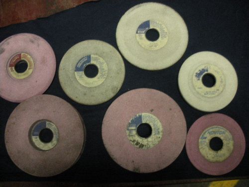 Lot of 7 grinding wheels - used for sale