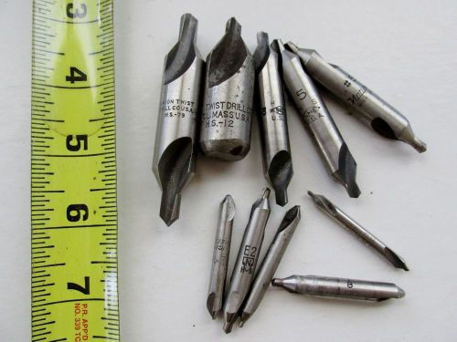 10 Center Drill Combined Countersink W&amp;S, Morse, Union Twist, KEO, National