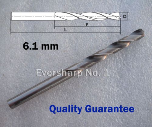 Quality Guarantee 1 pcs Straight Shank HSS Twist Drill Bits Dia 6.1mm(.2402&#034;)