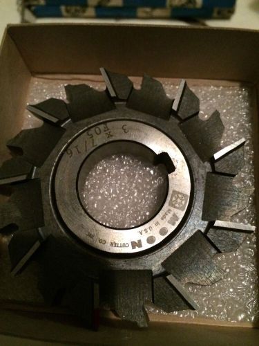 2 Moon Cutter 3x7/16x1x18t Staggered Tooth Side Milling Cutter High Speed Steel