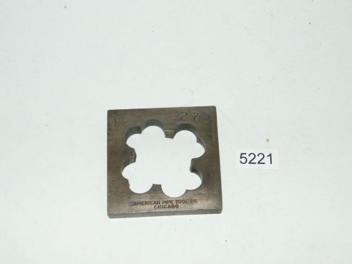 Square american pipe die 1 1/4 x 27 for sale