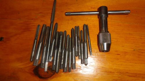 Mixed lot tap and die lot 16 greenfield  1 union tool tap vise for sale