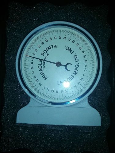 LEGOIS MIRACLE POINT FLAT BASE MAGNETIC PROTRACTOR W/STORAGE CASE *NICE*