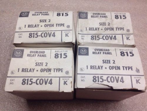 Lot Of 4 Allen Bradley overload Relay Panel 815C0V4 815-C0V4 shipsameday #1178ZA