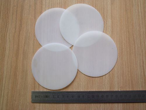 4 pcs. x Polyethylene PEHD DISC  MATERIAL OD 100 mm x 1 mm THK Sheet white HDPE