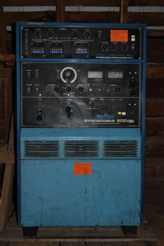 Miller welder, syncrowave 500 (s), with syncrowave programmer sp-4 for sale