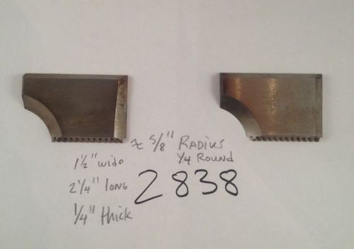 Lot 2838 5/8&#034; Round Over Shaper Cutter Lockedge Profile Steel Lock Edge Knives