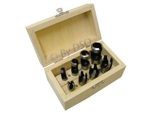 8pc Professional Wood Plug Cutters in Wooden Box WW132