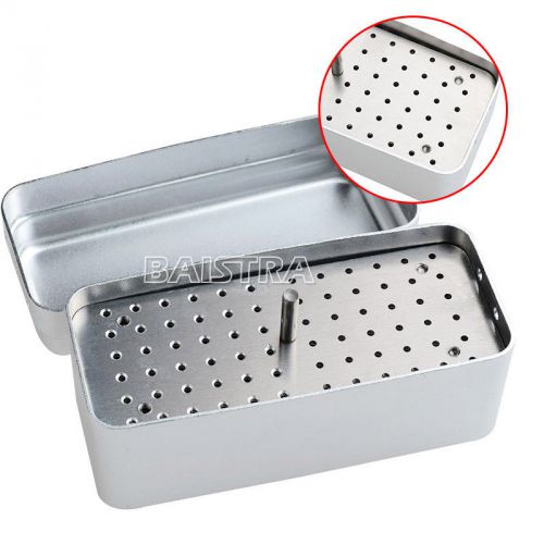 1PC New 72 holes autoclave Bur Disinfection Box Case two uses silver color #B002
