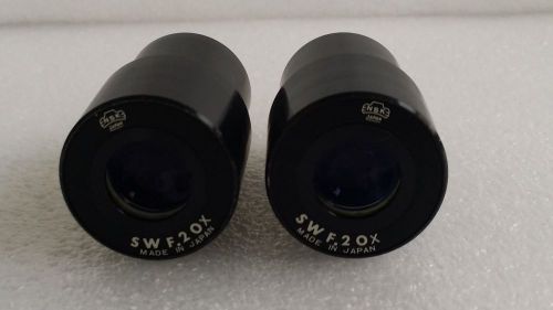 Pair of Microscope Eyepices Super Wide-Field (SWF) 20X NSK Made in Japan