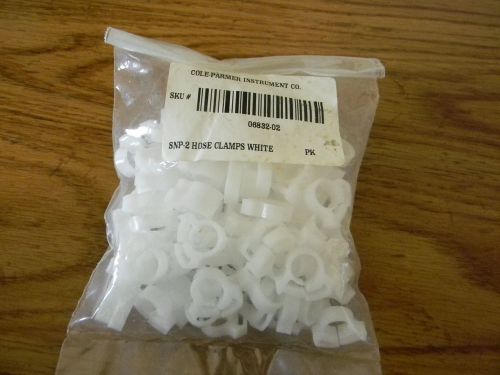 Cole Parmer 06832-02 Acetal Copolymer Hose Clamps, White, 0.351&#034; x 0.394 Pack/92