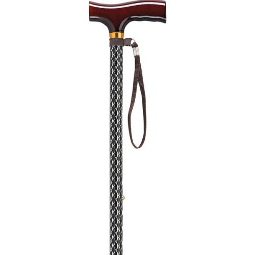 Adjustable lightweight t handle cane with wrist strap for sale