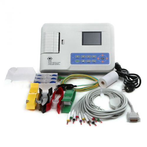 Dig 3 channel 12 lead color ecg machine + usb+ pc software electrocardiograph for sale