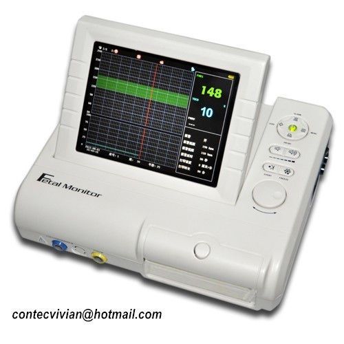 24h Fetal Monitor, Prenatal Fetal Heart Rate with Ultrasound Transducer+ Printer