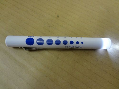 Professional medical pen light w/ pupil gauge, new, emt, ems penlight (led white for sale