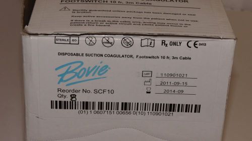 Bovie SCF10 Disposable Suction Coagulator Footswitch 10Fr 3m Cable ~ Box of 8
