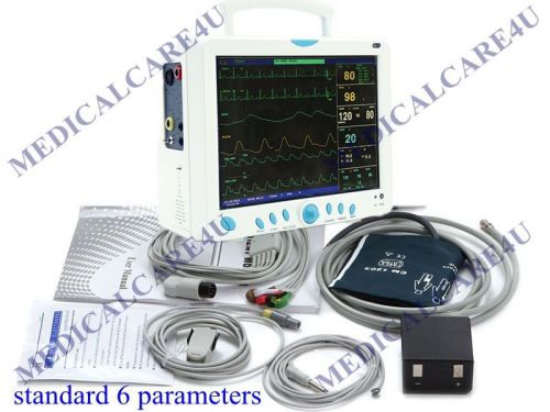 CE FDA ICU patient monitor with 6 parameters ECG NIBP SPO2 RESP TEMP PR,CONTEC