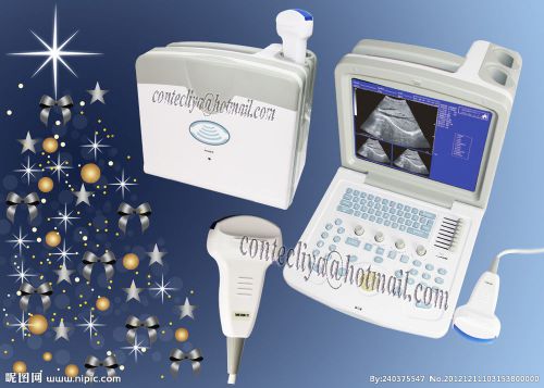 NEW CE USB Sofware 12.1&#034;  Portable Ultrasound Scanner Machine with three probes
