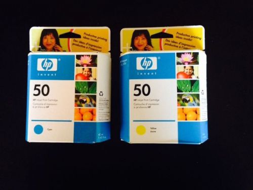 HP 50 Cyan &amp; Yellow Inkjet Print Cartridges