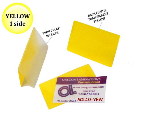 Qty 300 yellow/clear military card laminating pouches 2-5/8 x 3-7/8 lam-it-all for sale