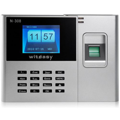 N308 SAC-321644 Biometrics 2.8&#034; TFT Fingerprint Time Attendance Clock Recorder