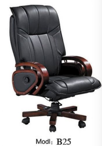 Office Chair Computer Chair Leather Black Adjustable Executive Chair