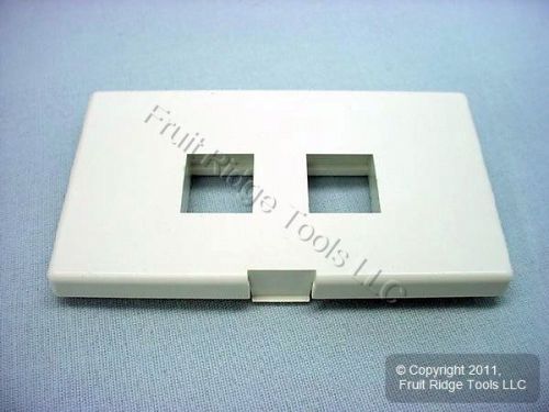 Leviton White Quickport 2-Pt Cubicle Wallplate Data Faceplate Fits Herman Miller