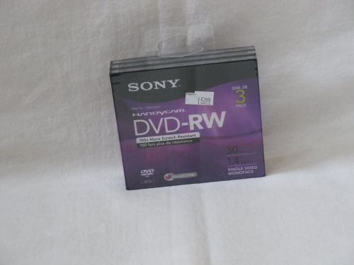 Sony Handycam DVD-RW Pack of 3 New