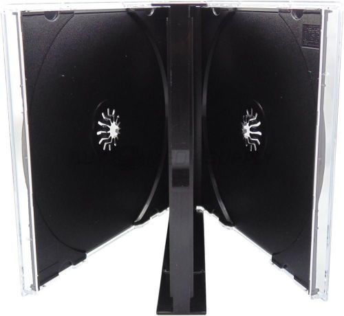 22mm black triple 3 discs cd jewel case - 100 pack for sale